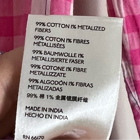 Anthropologie Pilcro Deb Gingham Buttondown Shirt Size XS Pink Blue Ombré preppy - Picture 9 of 14